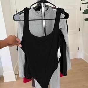 Black Sleeveless Bodysuit